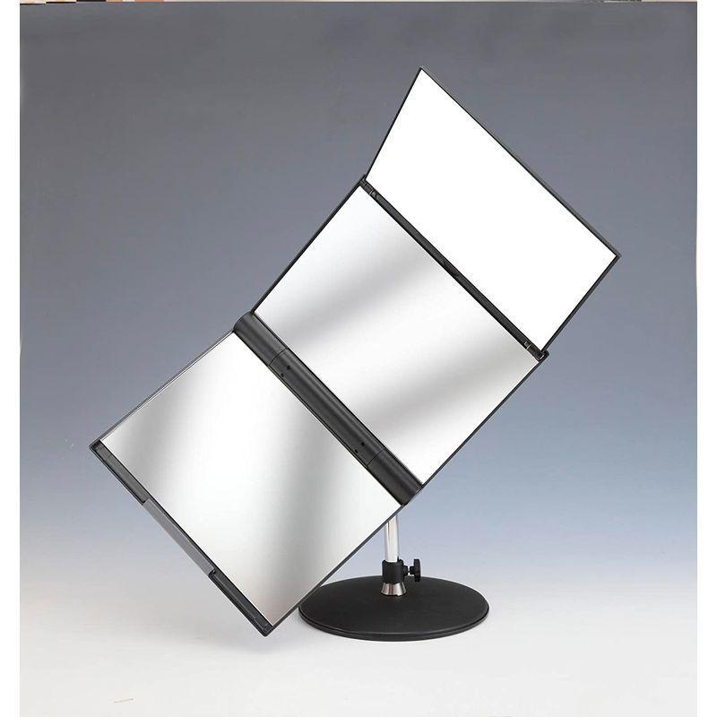 新型 スリーウェイミラースタンドミラー三面鏡(黒) スリーウェイミラースタンドミラー三面鏡 黒