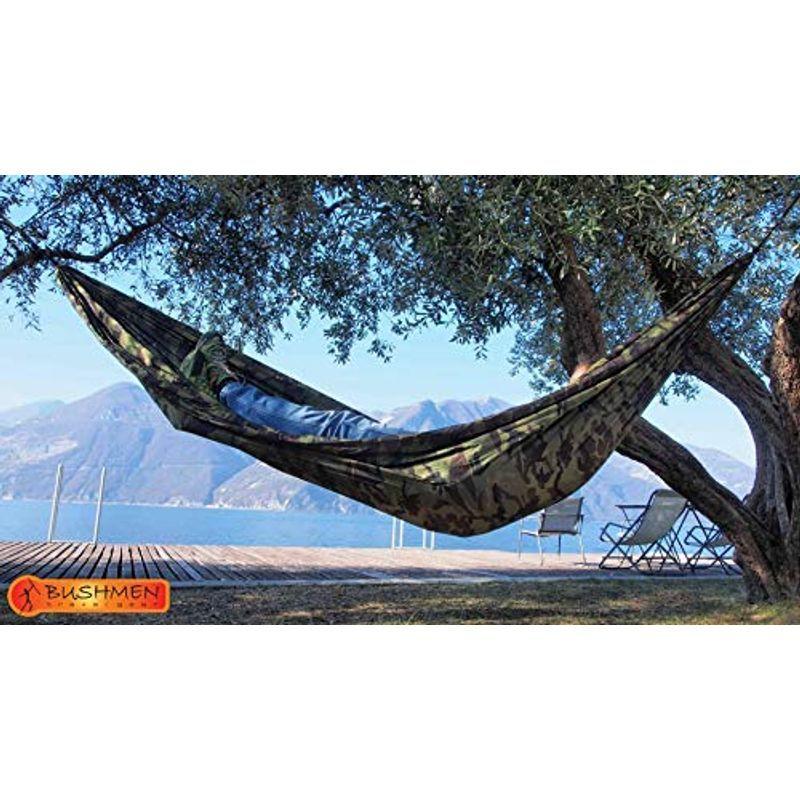 BUSHMEN travel gear ブッシュメン トラベル ギア Hammock-CAMO with carabiners ハン
