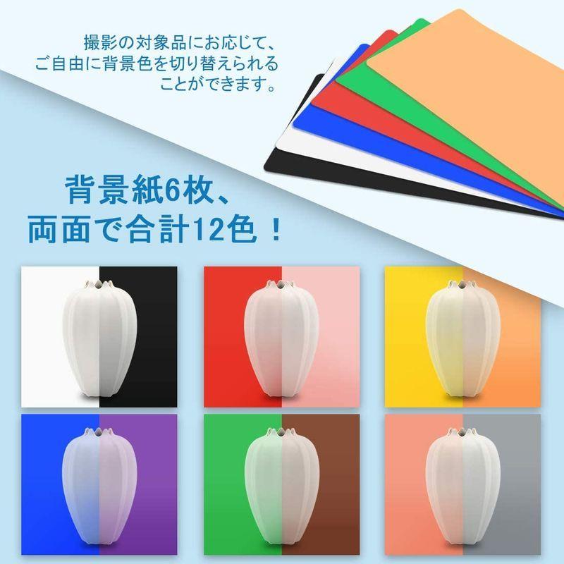 非常に高い品質PULUZ 小型簡易スタジオ 25cm 折り畳み式撮影キット テーブル撮影ボックス 物撮り用ボックス シンプルな撮影ボックス 円形led搭載 カメラアクセサリー PULUZ 20cm撮影ボックス+LEDシャドーレスランプパネル 撮影キット 、アクリル素材、背景布6色付属 ボタン式 組立簡単 折り畳みポータブルソ