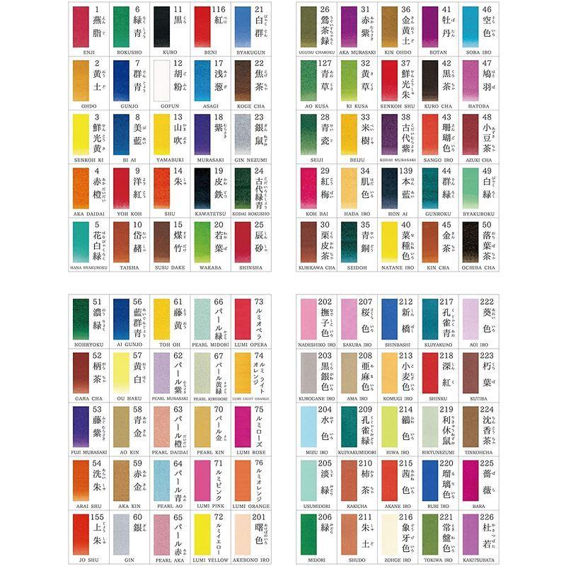 吉祥 日本画用絵具 角顔彩 上製 100色 日本画用絵具 角顔彩 上製 100色