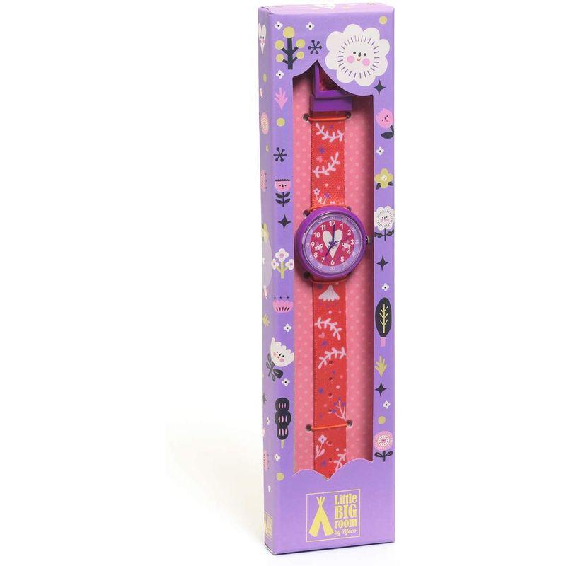 腕時計 子供 アナログ 女の子 男の子 時計 子供用 ベルト 赤 ピンク かわいい おしゃれ 誕生日 プレゼント 4歳 3歳 Djeco 上品