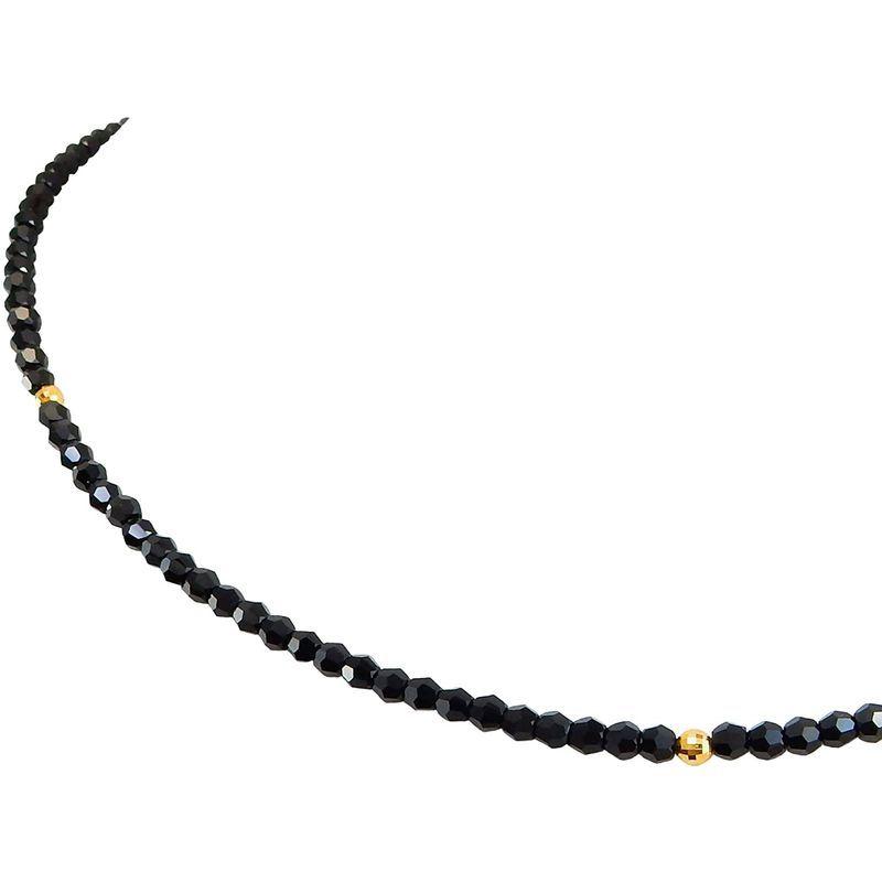 ROYAL JEWELRY(ロイヤルジュエリー) 3mm 18K ブラックダイヤモンドカラー スワロフスキー Rクリスタル ネックレス (イ JEWELRY ロイヤルジュエリー 3mm 18K ブラックダイヤモンドカラー スワロフスキー Rクリスタル ネックレス イ