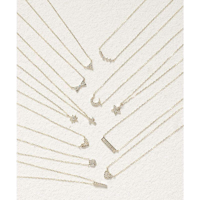 L&Co (エルアンドコー) ペーパーバッグ&ペーパーボックス付 K10 横並び ダイヤモンド ペンダント ネックレス 66-7605 エルアンドコー ペーパーバッグ&ペーパーボックス付 K10 横並び ダイヤモンド ペンダント ネックレス