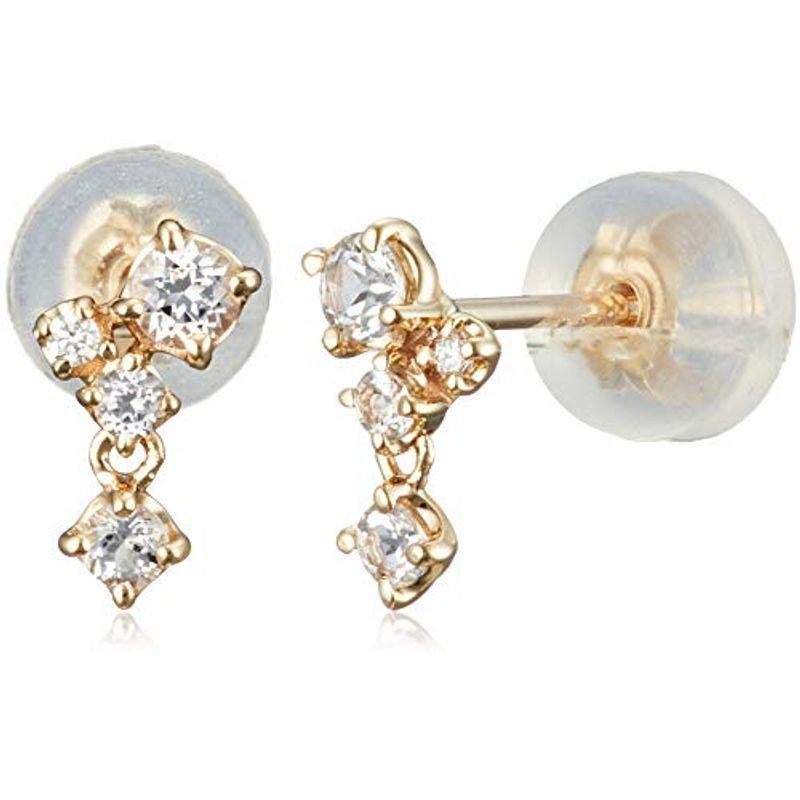 ヴァンドーム青山 VENDOME AOYAMA K10 イエローゴールド ベーシック ホワイトトパーズ ピアス AJVA2378 TH