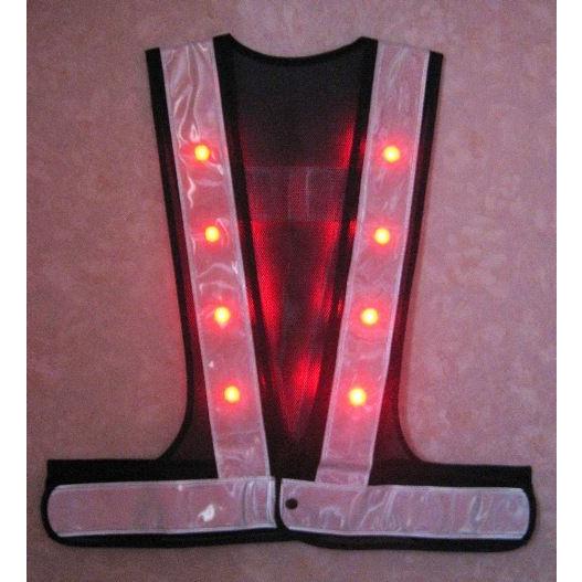 夜光ベスト赤色LED 前照灯付き 赤色LED ベスト : ゆとり安全 - 通販 - Yahoo!ショッピング