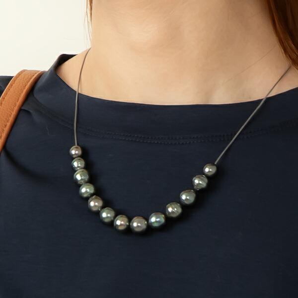 ●黒蝶真珠 ネックレス ブラックパール アクセサリー 真珠 パール 保証書 Amazon | PLUSTER 黒真珠 ネックレス 冠婚葬祭用 【 黒蝶真珠