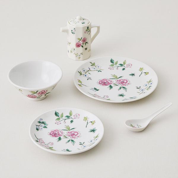 栗原はるみ　角皿　花柄 花型 長角皿 織部｜皿・プレート｜料理家 栗原はるみ レシピ