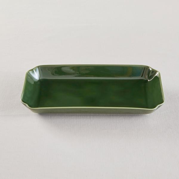 share with Kurihara harumi 栗原はるみ/和食器/花型 長角皿 織部