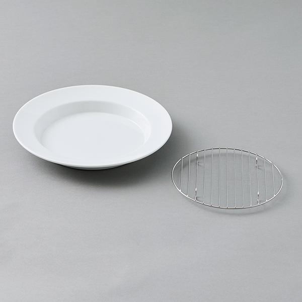 share with Kurihara harumi 網付きラウンドリムプレート 白 栗原