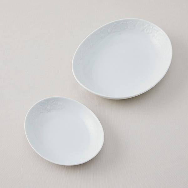 白色無地オーバル皿セット（大中小セット販売） share with Kurihara harumi 食器 栗原はるみ ギフト包装可 ぶどう