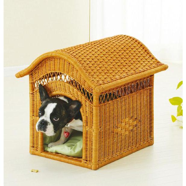ラタン犬小屋 R-283 籐 ペットハウス R-283 犬用品 犬小屋 ケージ ゲート ハウス 完成品