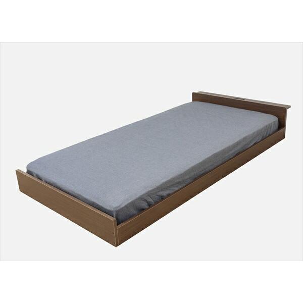 木製ブラウンベッド　カバー付き 楽天市場】【日本製】ロータイプベッドフレーム コンセント付き