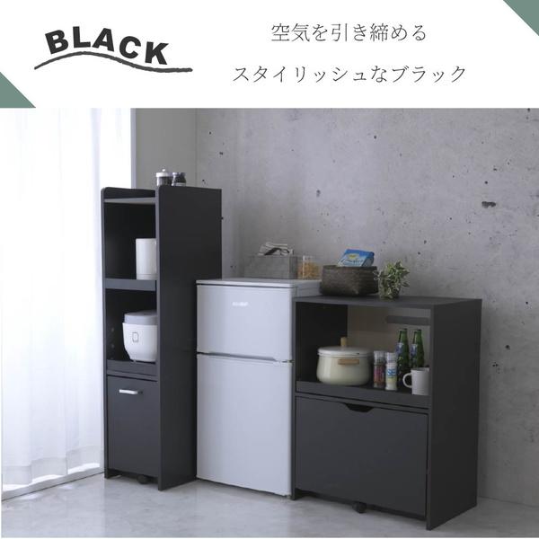 キャスター付き スリムキッチンワゴン 高さ124cm 収納家具 キッチン収納 キッチンワゴン FKC-0531 すきま 隙間収納 キッ ランキング1位の画像