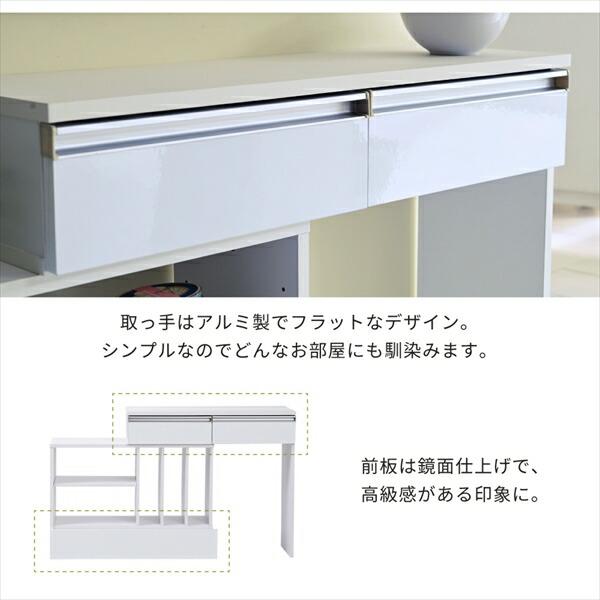Luce カウンター下収納 伸縮デスク 収納家具 本棚 ラック カラーボックス ウッドラック FKS-0001 オープンラック 白 カ_18