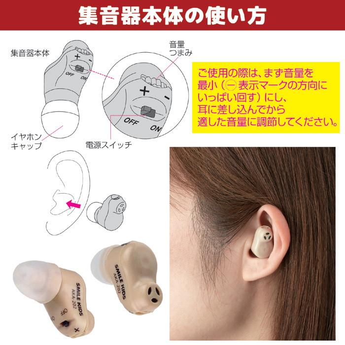 充電式 耳すっぽり集音器 AKA-202 完成品 充電式で使いやすくなった
