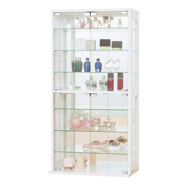 収納家具 コレクションケース 背面は鏡張り コレクションを美しく