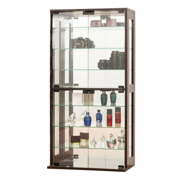 収納家具 コレクションケース 背面は鏡張り コレクションを美しく