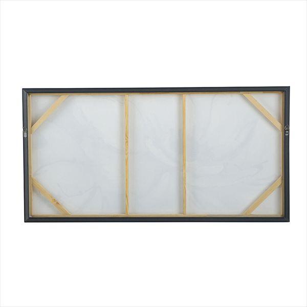 ＼レビューでプレゼント／アートパネル フラワー×グレー 花柄 長方形 62×122cm 楽器 手芸 コレクション 美術 工芸品 掛け軸 AN-82846 完成品 モダンインテリの画像