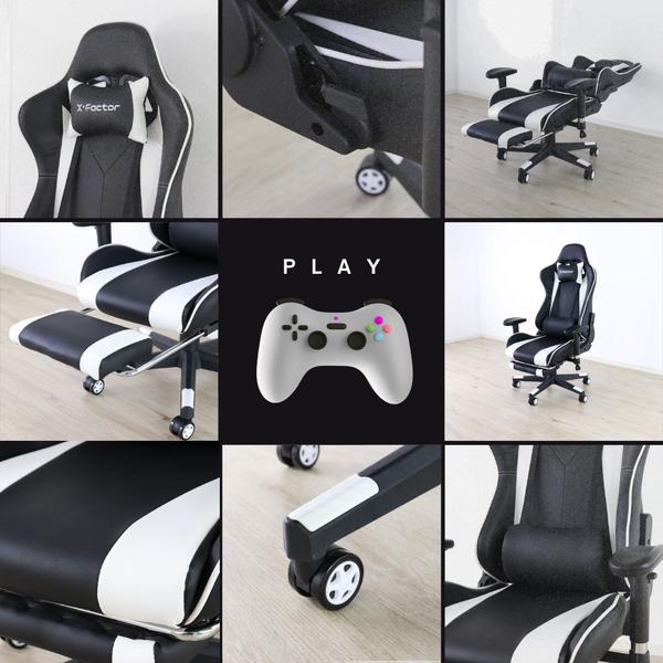 ＼レビューでプレゼント／プロゲーマーも納得のフットレスト付ゲーミングチェア GC-XFCT 椅子 スツール 座椅子 パーソナルチェア GC-XFCT パーソナルチェア ワ_7