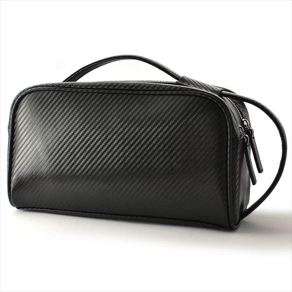 ＼レビューでプレゼント／BEAMZSQUARE カーボンレザー（牛革）BOXYセカンドバッグ メンズファッション バッグ セカンドバッグ bs-25_4