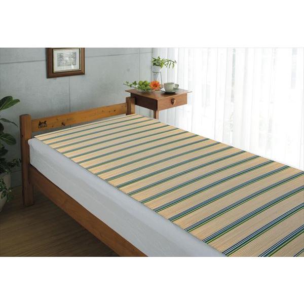 ＼レビューでプレゼント／目セキ織シーツ 縞柄「松風」87×190cm 布団 寝具 シーツ カバー フラットシーツ HRM835678 日本製 夏 涼しげ 和室 リビング 寝室 敷_1