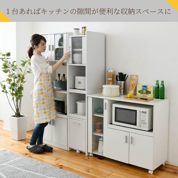 ＼レビューでプレゼント／キャスター付き スリムキッチンワゴン 高さ161cm 収納家具 キッチン収納 キッチ ランキング1位_11