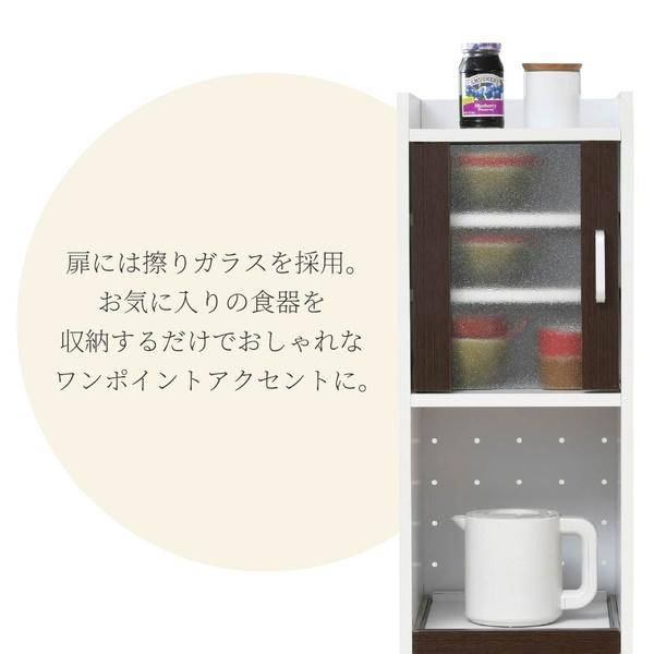 ＼レビューでプレゼント／キャスター付き スリムキッチンワゴン 高さ161cm 収納家具 キッチン収納 キッチ ランキング1位_6
