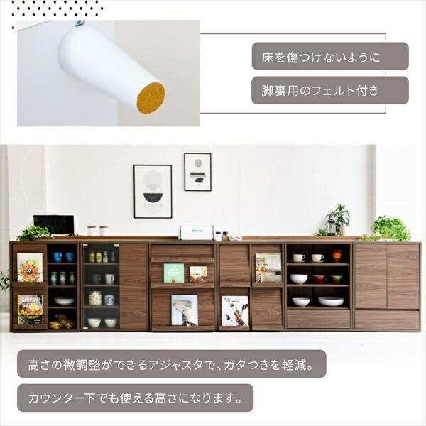 ＼レビューでプレゼント／Adatto ガラス＆扉タイプ ラック 幅60cm 収納家具 本棚 ラック カラーボックス ウッドラック FSI-0の画像