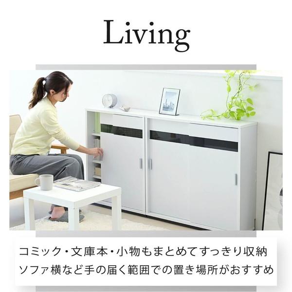 ＼レビューでプレゼント／Sotto Series カウンター下収納 薄型 キャビネット 引き戸 カウンター下 キッチン 幅60 奥行22 高さ80cm 扉付き 食器棚 可動棚 スリム_6