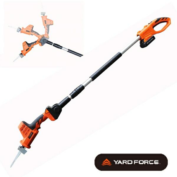 ランキング1位受賞 300円クーポン進呈中 庭 ガーデニング 剪定用具 園芸用のこぎり YARD FORCE コードレス18V高枝電動のこぎり 10975 残量ゲージ付 パワフル 強