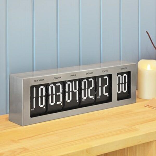 インテリア時計 モダン 置き時計 フラップクロック Clk 1sv Clk 1sv かっこいい クール モダン 掛け時計 バリュー家具