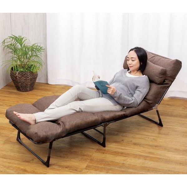 ＼レビューでプレゼント／枕・ごろ寝座布団リクライニングベッド 椅子 スツール 座椅子 シェーズロング 寝椅子 437810 437820 FL-3450 完成品 好みの角度 くつの画像