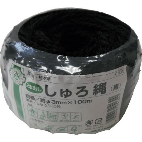 【在庫処分】加藤伝蔵商店　伝蔵　棕櫚縄3φ黒100ｍ（2本出し）　【品番：K102】（Yahoo!・生活雑貨 yutorito）