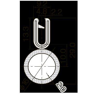 岩田製作所（iwata）　トリムシール　６１００シリーズＴＰＥ　２７Ｍ　【品番：6100-B-3X48CT-L27】_1