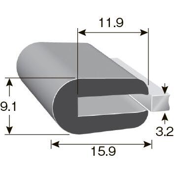 岩田製作所（iwata）　ラバーエッジトリム　１９Ｍ　【品番：TRE32-2-L19】_1