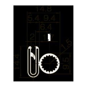 岩田製作所（iwata）　トリムシール　（一体成型）　耐油ＴＰＥ　３３Ｍ　【品番：TSEB160A-L33】_1