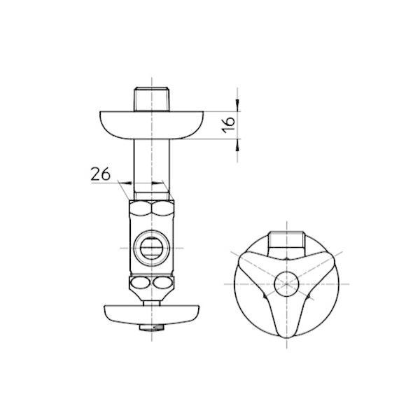 SANEI 止水栓本体［共用形］ 【品番：V22A-X2-13】○ : 生活雑貨