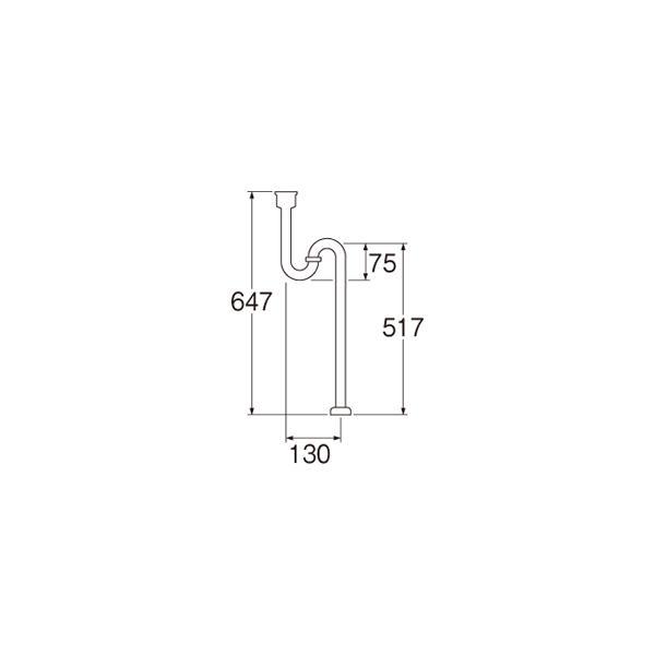 SANEI　ワン付Sトラップ　【品番：PH70-1-25】 |  | 01