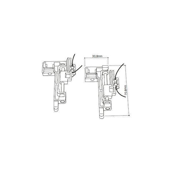 DAIKEN 連動金具（ワイヤーセット） クローゼット引戸ユニット用（4.5