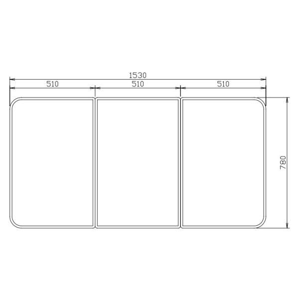 【在庫処分】タカラスタンダード　組み合わせ式風呂フタ（3枚組）　フロフタMU160W　【品番：40508374】 |  | 01