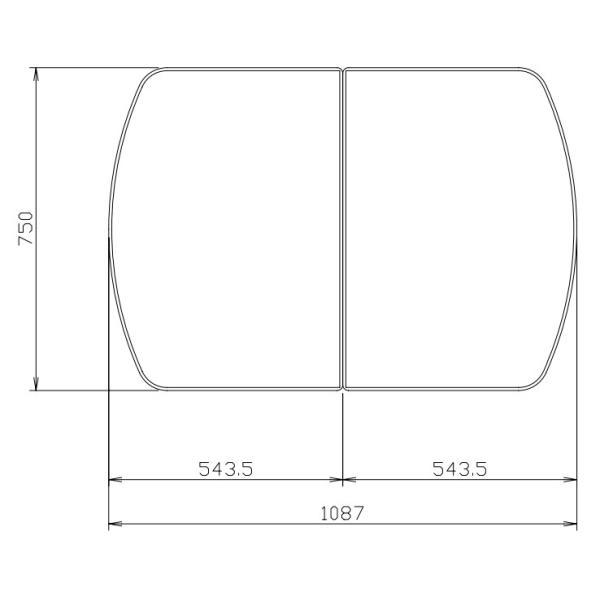 タカラスタンダード　組み合わせ式風呂フタ（2枚組）　フロフタMVW-12W　【品番：40621746】 |  | 01