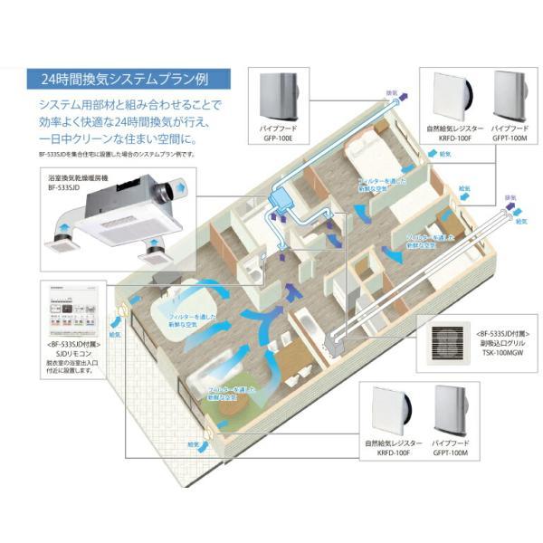 高須産業 浴室換気乾燥暖房機 3室同時換気 電動ダンパー付き 24時間