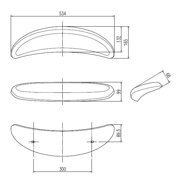 LIXIL（INAX）　ヘッドレスト　ベージュ　【品番：YCH-2/B】【14】 |  | 02
