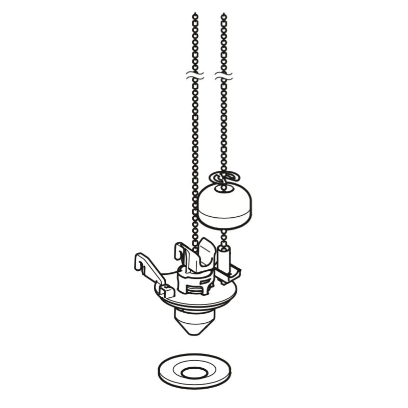 LIXIL（INAX） フラッパー弁ASSY 【品番：A-7827-3T】 : 生活雑貨
