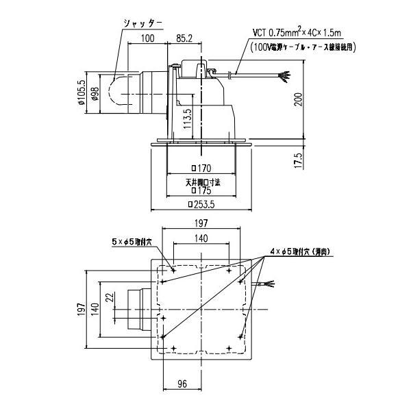 LIXIL（INAX） 天井換気扇 ホワイト 【品番：UF-28A】 : 生活雑貨