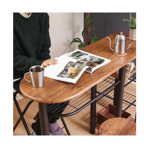 不二貿易（FBC） カウンターテーブルチェアセット3点BR 95247