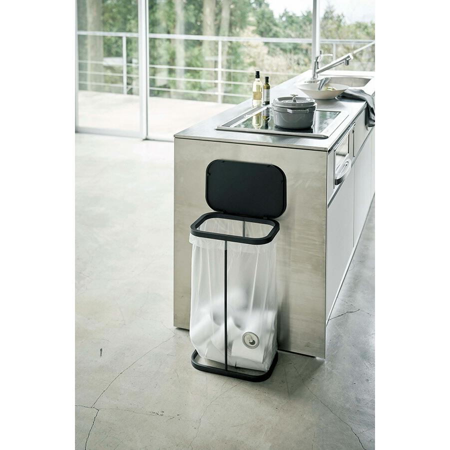 山崎実業 横開き分別ゴミ袋ホルダー ルーチェ ブラック 4903208049085 【品番：04908】 |  | 02