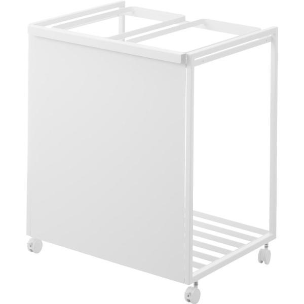 山崎実業 目隠し分別ダストワゴン タワー 45L 2分別 ホワイト