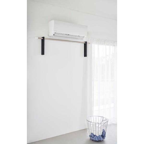 山崎実業　ウォール折り畳み物干し竿ホルダー タワー 2個組 石こうボード壁対応 ブラック 4903208019224　【品番：01922】 |  | 12