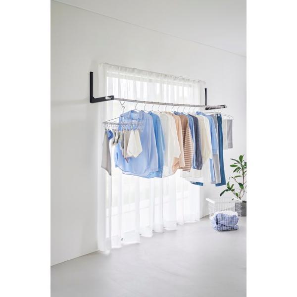 山崎実業　ウォール折り畳み物干し竿ホルダー タワー 2個組 石こうボード壁対応 ブラック 4903208019224　【品番：01922】 |  | 03